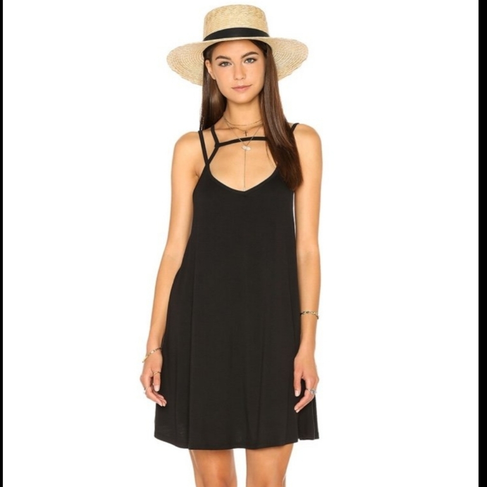 RVCA Black Strappy Harness Back Fit & Flare Mini Dress XS